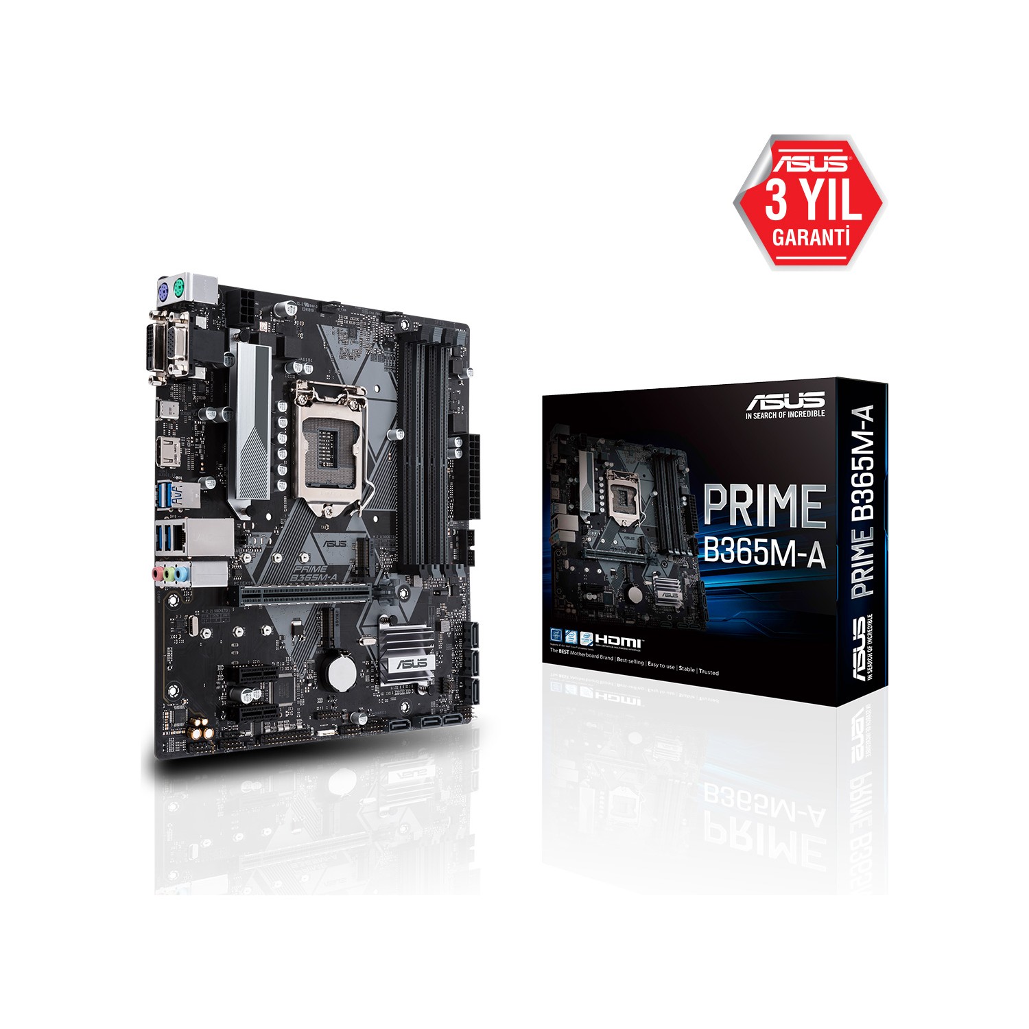 Asus PRIME B365M-A LGA1151P8 DDR4 Ses+GL...