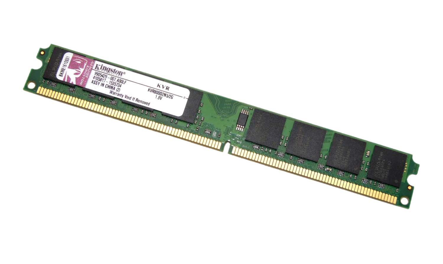 KINGSTON DDR2 2gb 800mhz (PC2-6400) PC R...