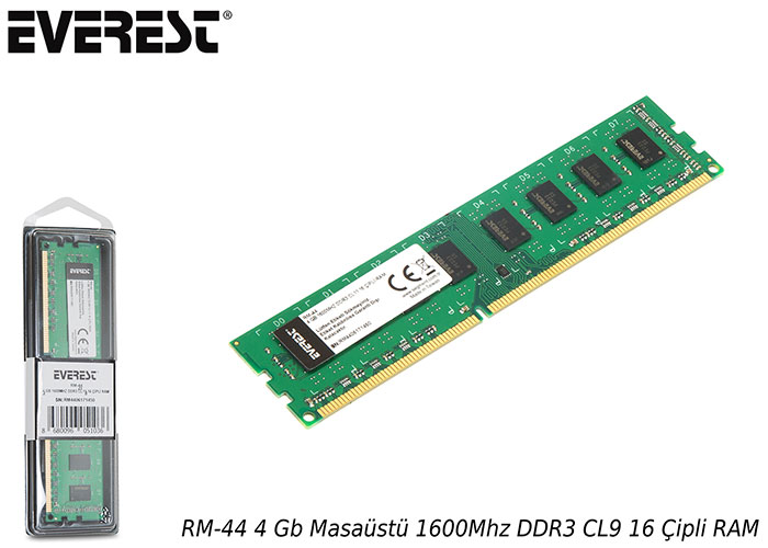 Everest RM-44 4 Gb 1600Mhz DDR3 CL11 16 ...