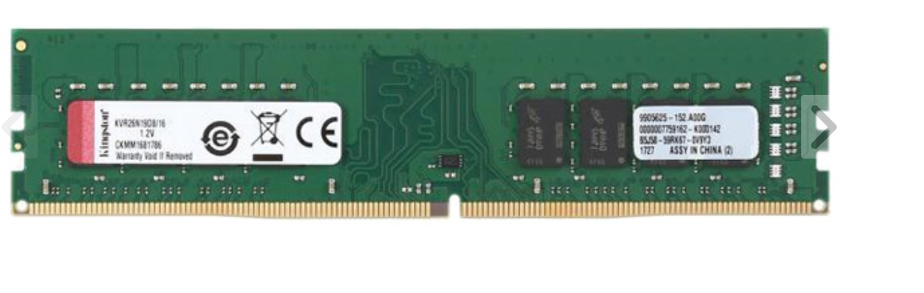 Kingston 16GB 2666MHz DDR4 KVR26S19D8/16 Bellek